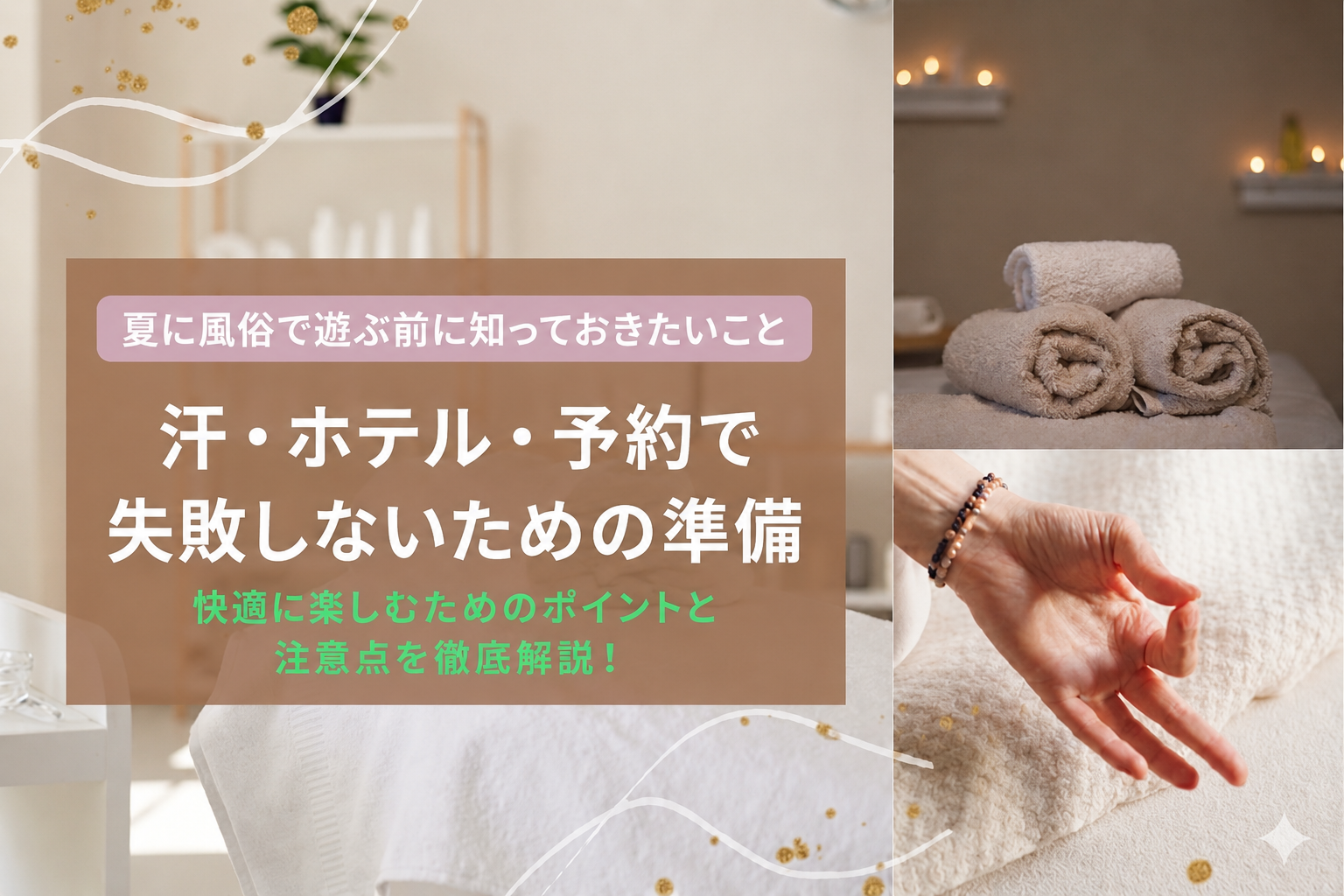 夏に風俗で遊ぶ前に｜汗・ホテル・予約で失敗しないための準備