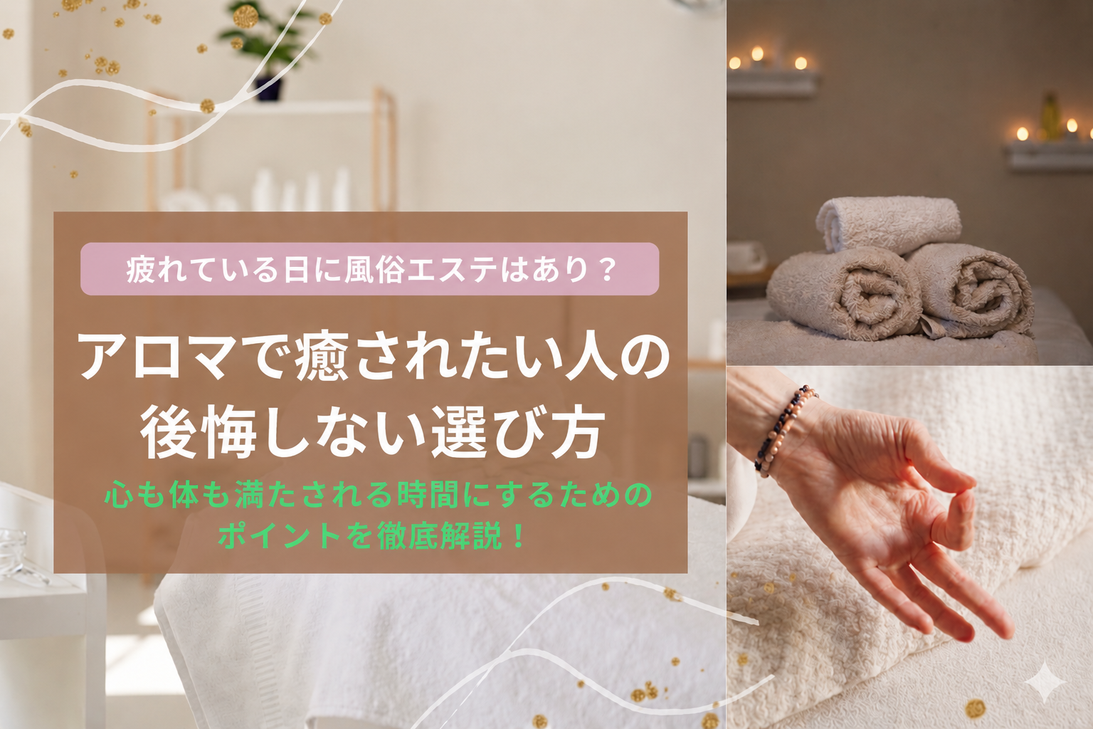 疲れている日に風俗エステはあり？アロマで癒されたい人の後悔しない選び方