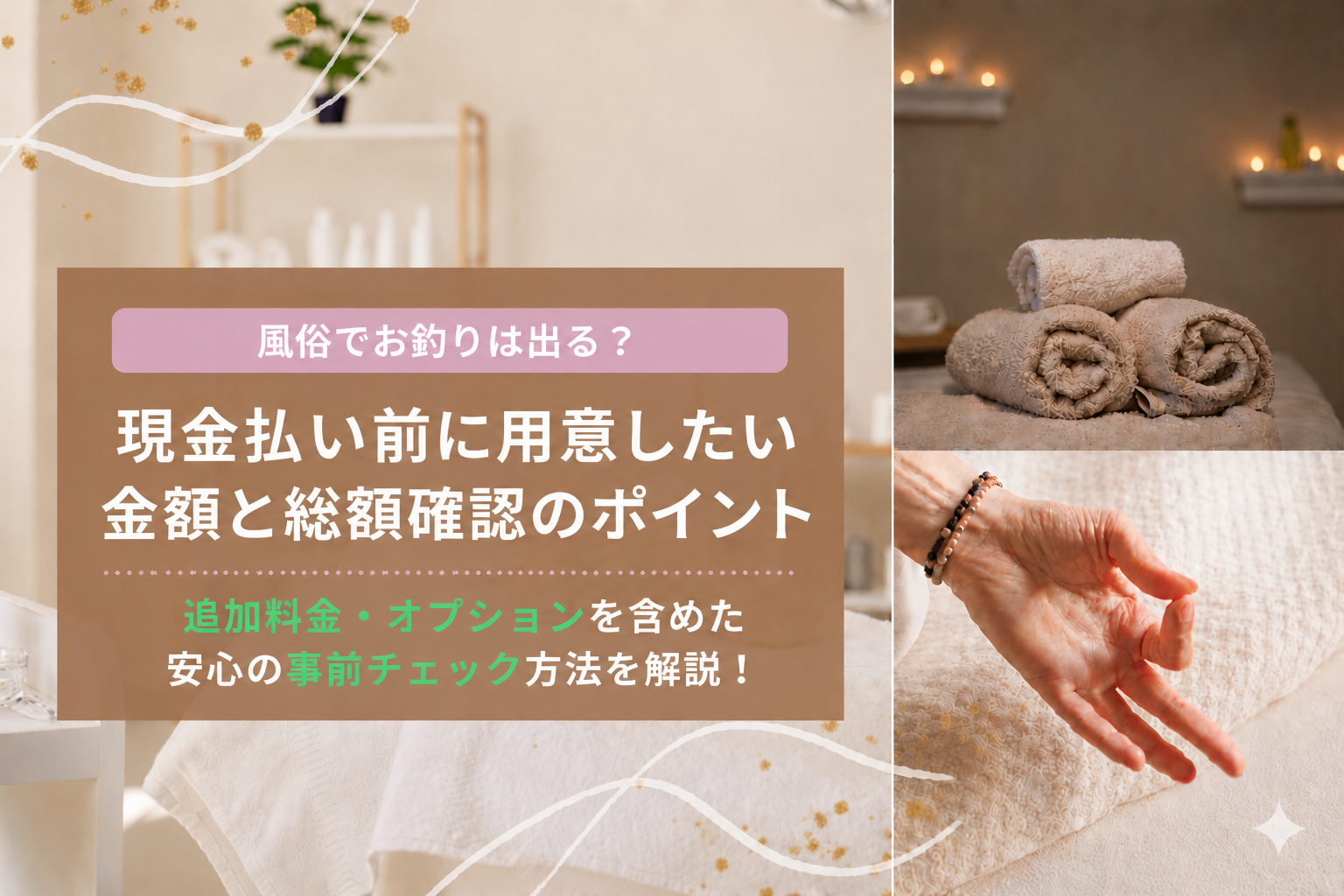 風俗でお釣りは出る？現金払い前に用意したい金額と総額確認のポイント