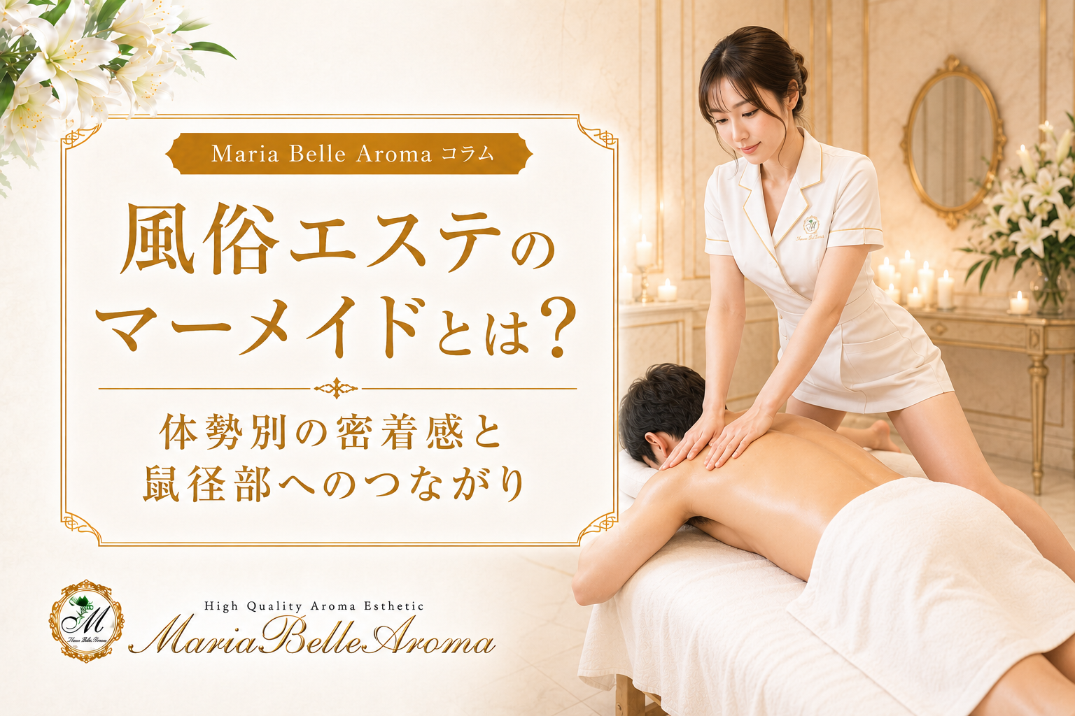 風俗エステのマーメイドとは？体勢別の密着感と鼠径部へのつながり